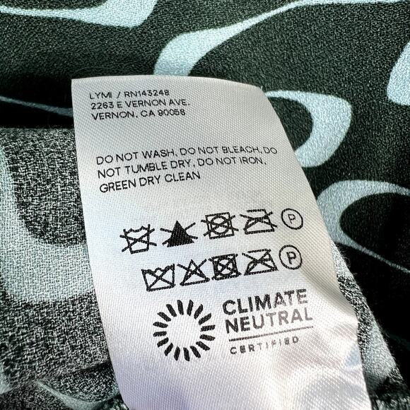 Reformation Hilda Midi Dress Venture Print Green Blue Retro Square Neck US 4 - Picture 4 of 9